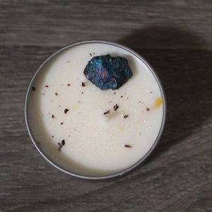 Peacock Ore Lemongrass Scented Crystal Candle